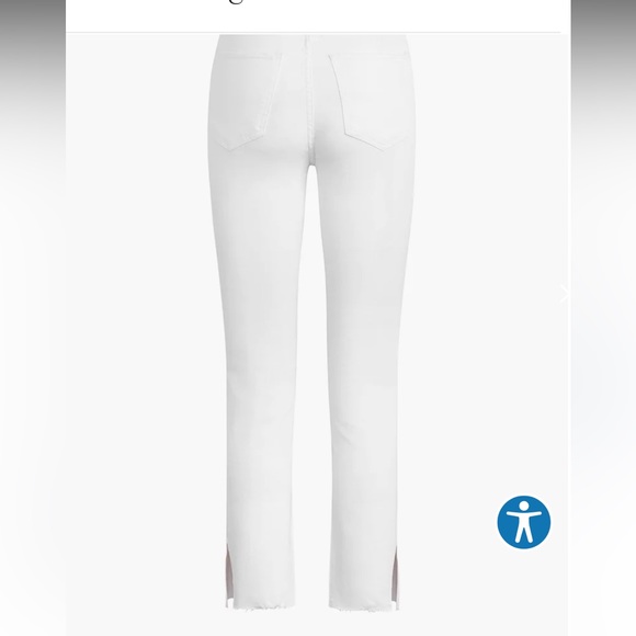 THE VALENTINA TOWER SUPER HIGH RISE CIGARETTE.  White Denim. NWT. SZ 28 - Picture 1 of 7